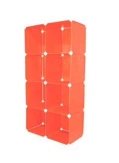 اشتري 8 Cubes Plastic Portable Storage Cabinet Orange في السعودية