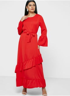 Buy Ruffle Hem Detail Dress in UAE