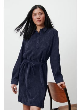 اشتري Women Textured Casual Mini Dress, Navy في الامارات