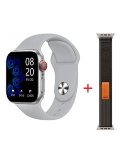 Buy Sports Watch Series 9 AMOLED display Full Screen With Health Fitness Tracker + addition Replacement -Silver in Saudi Arabia