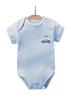 Buy Bobdog Unisex 100% Cotton Natural Comfort Infant Baby Bodysuit-Blue in UAE