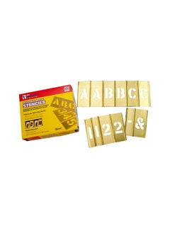 Buy Brass Interlocking Stencils L&N, 77Piece Set 2-1/2 inch in UAE