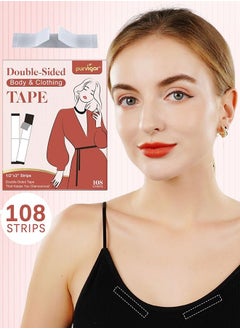 Buy 108 Strips Body and Clothing Fashion Tape Double Sided Tape for Clothes Dress Tape Transparent Clothing Tape for Clothes to Skin Body Tape for Any Kinds of Clothes Ideal Tape to Hold Clothes in Place in UAE