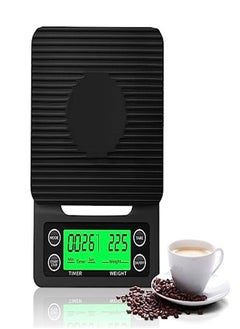 اشتري Goolsky Coffee Scale with Timer, LCD Backlight Display, High Accuracy Kitchen with Tare Function, 6.6LB/3KG Max Load, 0.1g Precision Sensor, Batteries Included في الامارات