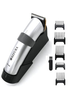 Buy Rechargeable Hair Clipper Pro With 5 Comb Setting Silver RF-609 in Saudi Arabia