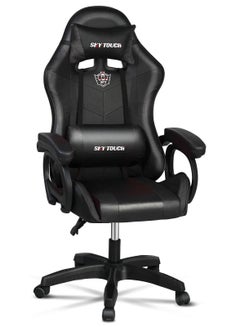Buy Adjustable Gaming Chair, Ergonomic Design Lumbar High Back Leather with Comfortable Armrest and Headrest in UAE