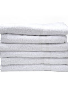 Buy 4 Piece Set 100% Cotton 500 GSM Highly Absorbent Hotel Style Bath Towel Perfect for Home and SPA 70x140 cm in UAE