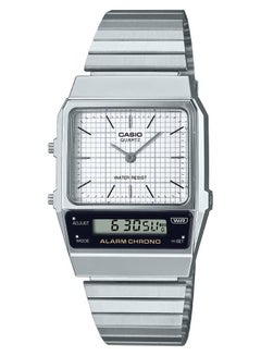 Buy Casio Water Resistant Quartz Analog-Digital Stainless Steel White Dial Watch - AQ-800E-7ADF - 32mm in UAE