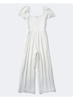 اشتري AE Smocked Puff-Sleeve Jumpsuit في السعودية