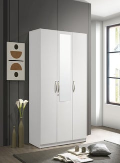 Buy Kulltorp Plus 3-Door Wardrobe With Mirror 52 x 182 x 120 cm in Saudi Arabia
