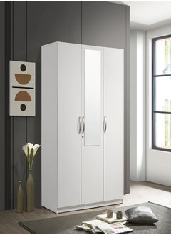 اشتري Kulltorp Plus 3-Door Wardrobe With Mirror 52 x 182 x 120 cm في السعودية