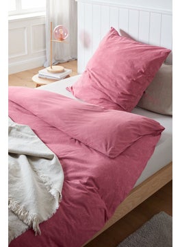 اشتري Winter Jersey Duvet Set 80 X 80, 135 x 200 cm, Dark Pink في الامارات