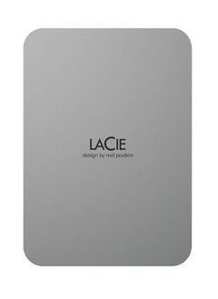 اشتري Mobile Drive, 2TB, External Hard Drive Portable - Moon Silver, USB-C 3.2, for PC and Mac, post-consumer recycled, with Adobe All Apps Plan (STLP2000400) في الامارات