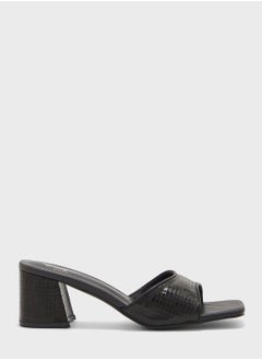 Buy Black Block Heel Mule in UAE