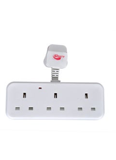 Buy Electric socket with three outlets/white in Saudi Arabia