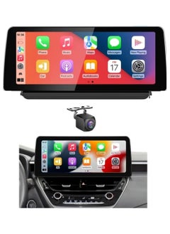 اشتري شاشة أندرويد لتويوتا كورولا 2018-2023 12.3 بوصة تدعم Apple Carplay Android Auto لاسلكية 4 جيجابايت ذاكرة وصول عشوائي واجهة سريعة كاميرا AHD متضمنة 4G Wifi USB شاشة تعمل باللمس QLED مع لوحة ستيريو سيارة كورولا 12.3 بوصة شاشة كبيرة في الامارات