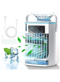 Buy Portable Air Conditioner 3 In 1 Evaporative Air Cooler Personal Air Conditioner Cooling Fan with 3 Wind Speed 3 Mist Small air conditioner Desktop Humidifier Fan for Room Office Camping in Saudi Arabia