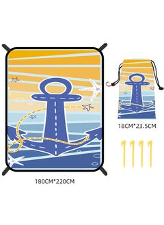 اشتري Bohemian Printed Beach Mat Quick Drying And Splash Proof Mat Outdoor Picnic Mat 180x220Cm في السعودية