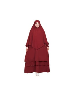 Buy Adana Royal crepe material, 3 pieces, abaya, veil and niqab, one size, can be worn up to 100 kilos for women in Egypt