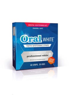 Buy ORAL WHITE Professional Whitening Strips 40 Strips 20 Treatments in Saudi Arabia