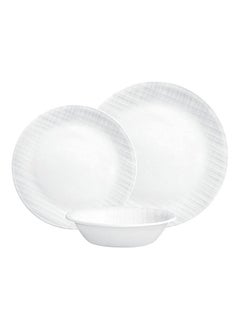 اشتري 12 Piece Set Vitrelle Glass Dinnerware  Corning White في الامارات