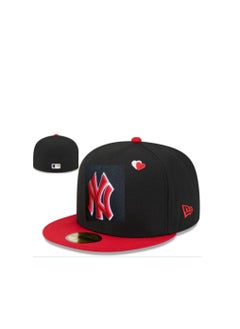 Buy NEW YORK  3D Embroidered Fitted Baseball Team Cap with Closed Back for Sun Protection in Saudi Arabia