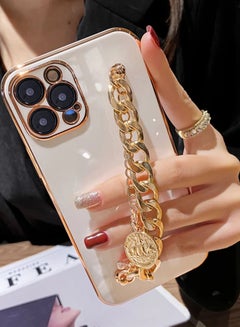Buy A Modern Mobile Cover For iPhone 12 Pro Max With a Golden Chain Holder in UAE