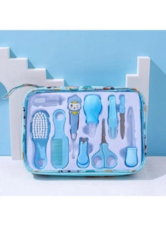 Buy Complete Baby Care Kit: 10pcs Set with Ear-Picking Spoon, Nail Clippers, Comb Brush & Medicine Feeder in Egypt