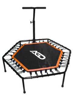 Buy Professional Fitness Trampoline with Adjustable Handle for Outdoor and Indoor Use, Suitable for Adult Fitness, Weight Capacity: 150kg in Saudi Arabia