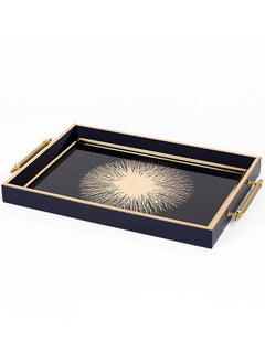 اشتري Elizabeth Tray, Black & Gold - 53x33.5 cm في الامارات