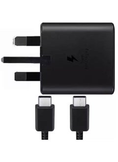 Buy Samsung Original 25W Fast Charging USB-C Wall Charger - Genuine Samsung Charger for Galaxy Smartphones and USB Type C Devices, Black in UAE