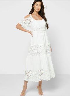 Buy Lace Insert Dress in UAE