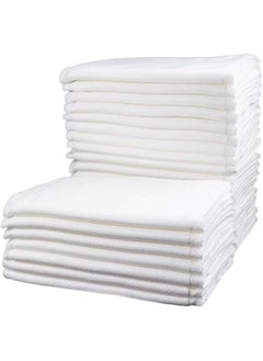 اشتري Ecvv Disposable Bath Towels, 50 Pcs Large Size 60 * 30Cm Guest Hair Towels, Bathroom Shower Body Towel For Travel, Hotel, Trip, Camping, Beauty Salons Spa Use Absorbent Quick Dry, White في السعودية