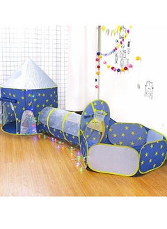 Buy Kid Play Tent Baby Playpen, Foldable Baby Kids Playpen Activity Center Room, Baby Furniture Play Yard with Basketball Hoop, Sturdy Playpen with Anti-Slip Base (Blue) in Saudi Arabia