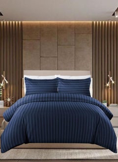 Buy 6 Pieces Striped Queen Duvet Cover Set in UAE