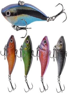 Buy Lipless Crank Bait Sinking Fishing Lures VIB Rattle  Hard Artificial SwimBait Minnow Lure for Bass Trout Catfish 5 Pieces in Saudi Arabia