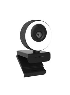 Buy PC Webcam with Microphone, Full HD 1080P Streaming Webcam with Adjustable Ring in Saudi Arabia
