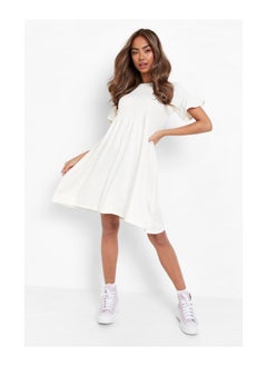 اشتري Frill Sleeve Smock Dress في الامارات