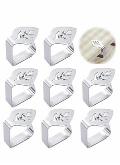 اشتري Table Cloth Clip 8 Pcs Stainless Steel Thickened Adjustable Table Cover Clamps Table Cloth Holders for Home Picnic Party Wedding Outdoor and Indoor في السعودية