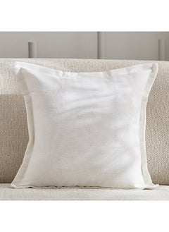 Buy Atlanata Ezra Solid Ribbed Cushion Cover 40 x 40 cm in Saudi Arabia