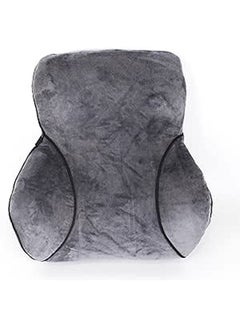 Buy Comfy Back Support Ergonomic memory foam Pillow with adjustable strap for Office Chair and Car Seat - Grey in Egypt