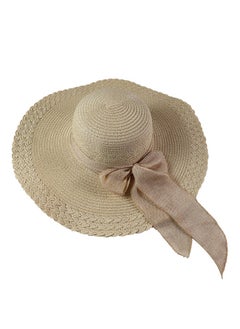 Buy Hardware Embellished Solid Adjustable Baseball Cap Beige in Saudi Arabia