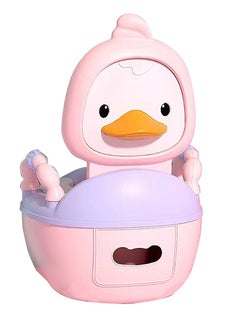 Buy Baby Toddlers Potty Training Seat With Handle, Cute Cartoon Portable And Comfy Potty Toilet Trainer in Saudi Arabia