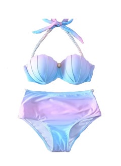 Buy Mermaid bikini swimsuit gradient shell bikini beach swimsuit in Saudi Arabia