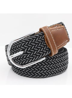 Buy Mens Knitted Elastic Canvas Belt Breathable Casual26 26 in Saudi Arabia