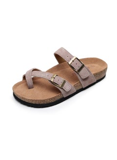Buy Women's Cork Footbed Slide Sandals With Arch Support, Comfortable Beach Sandals For Women Girls Ladies in UAE