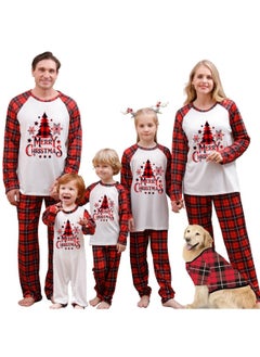 Buy Matching Family Pajamas Sets Holiday Long Sleeve Festival Pajamas Round Neck Print Xmas Pjs Matching Set Casual Soft Home Sleepwear Loungewear in UAE