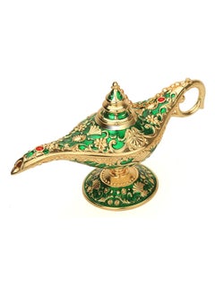 اشتري Magic Genie Lamp Legend Wishing Light Costume Lamp Metal Carved Incense Burner في مصر