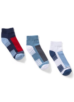 Buy Pack of 3 Half Towel Printed Cotton Socks 15/43 in Egypt