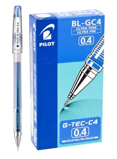 اشتري 12-Piece G-Tec Ultra Fine Roller Pen 0.4mm Tip Blue Ink في الامارات